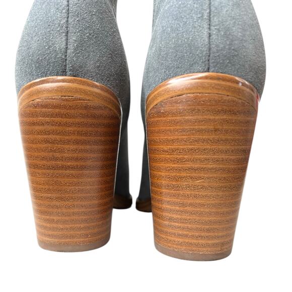 MARC FISHER Gadri Bootie in Gray Suede, 3.5" Heel Ankle Boots Women's Size 8 - Picture 9 of 13